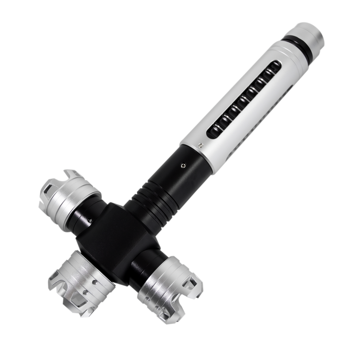 DamienSaber Lightsaber Crossguard Light Saber Xenopixel V3 Three Blades Black Hilt