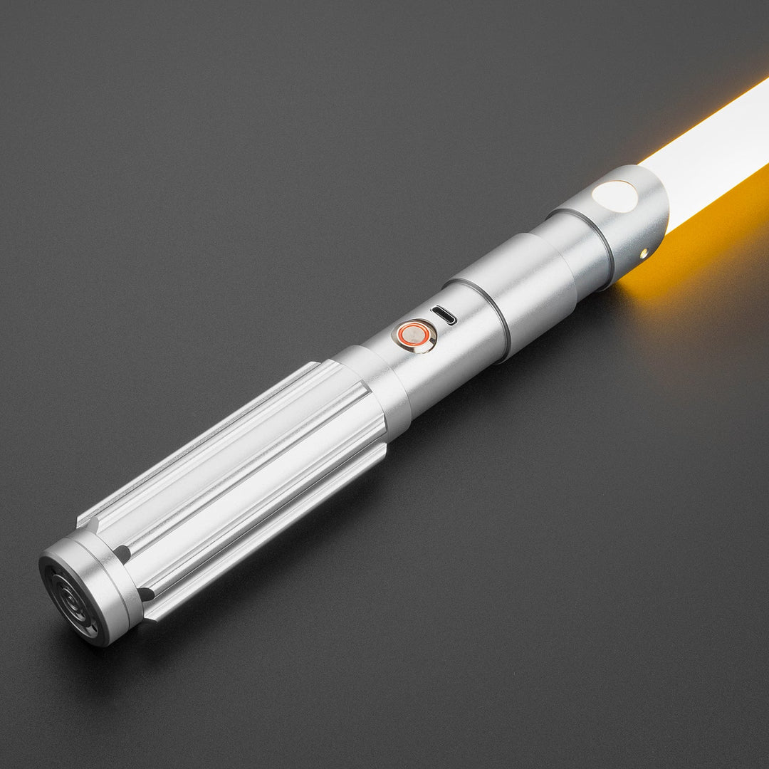 DamienSaber Lightsaber Short Light Saber Baselit 12 Sound Fonts Sensitive Smooth Swing Hilt 24.5CM