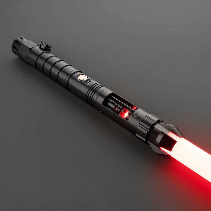 DamienSaber Lightsaber Starkiller V1 Light Saber SK1 Crystal Black Hilt 32CM