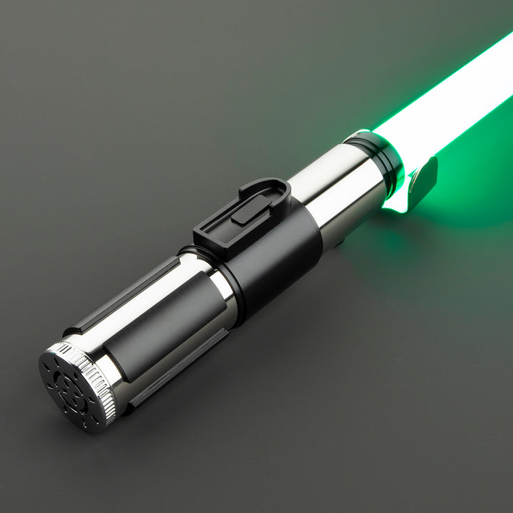 DamienSaber Lightsaber Jedi Grandmaster Green Lightsaber Force FX Dueling Saber Short Hilt 18CM