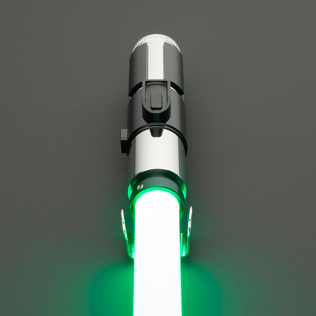DamienSaber Lightsaber Jedi Grandmaster Green Lightsaber Force FX Dueling Saber Short Hilt 18CM
