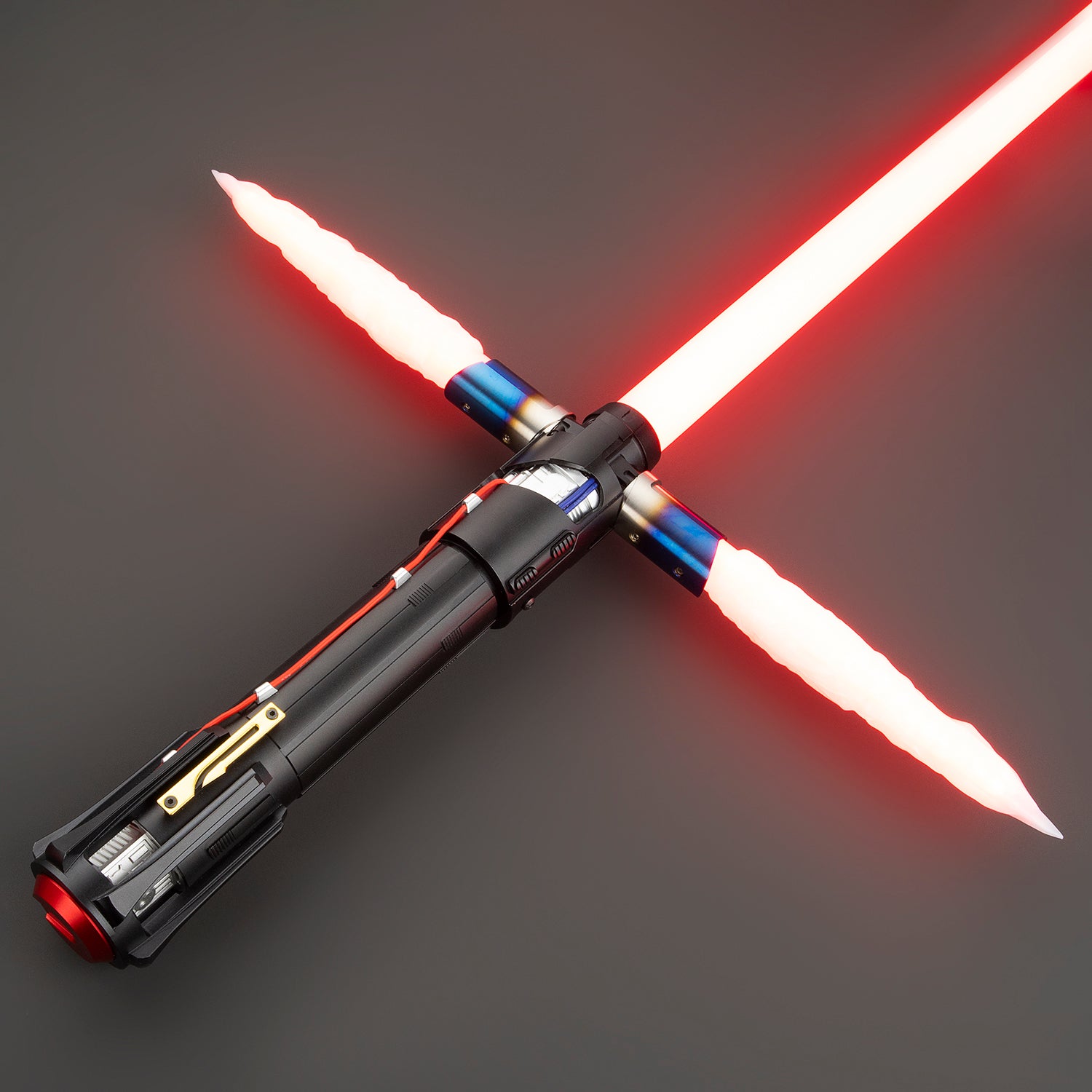 DAMIENSABER 青と赤のライトセーバー DamienSaber Lightsaber Crossguard KR Kylo Ren Light Saber