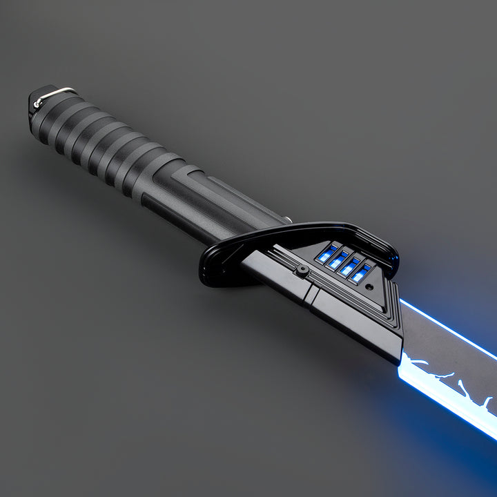 DamienSaber Lightsaber Darksaber Black Sisth Inspired Black Pixel Blade Pogo Core Hilt 32CM