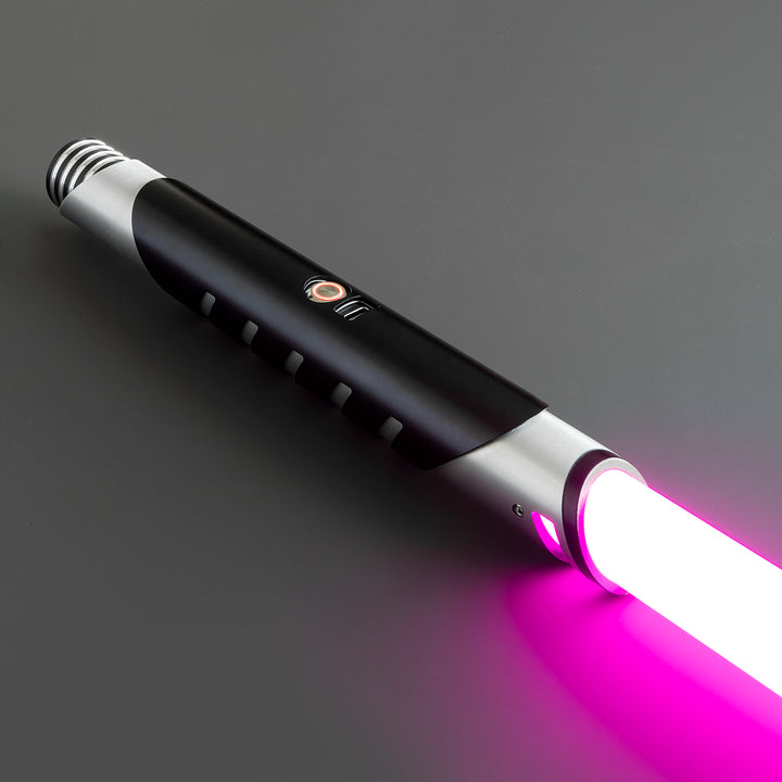 DamienSaber Lightsaber Heavy Dueling Fore FX Xenopixel V3 Core Light Saber Silver Black Hilt 25.8CM