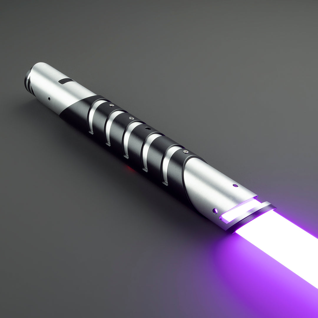 DamienSaber Lightsaber Heavy Dueling Fore FX Xenopixel V3 Core Light Saber Silver Black Hilt 25.8CM