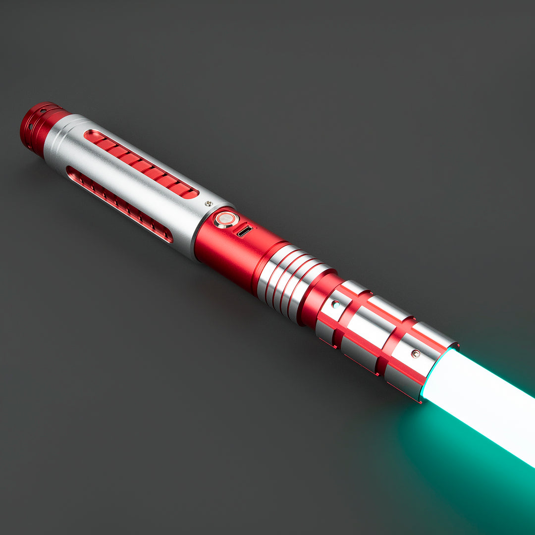 DamienSaber Lightsaber Dual Tone Light Saber Infinite Color Chaging with 34 Sound Fonts Hilt 29CM