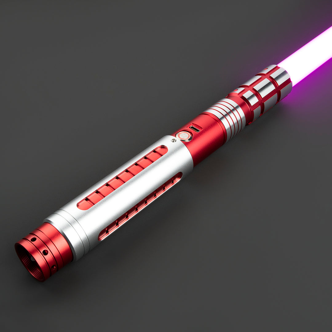 DamienSaber Lightsaber Dual Tone Light Saber Infinite Color Chaging with 34 Sound Fonts Hilt 29CM