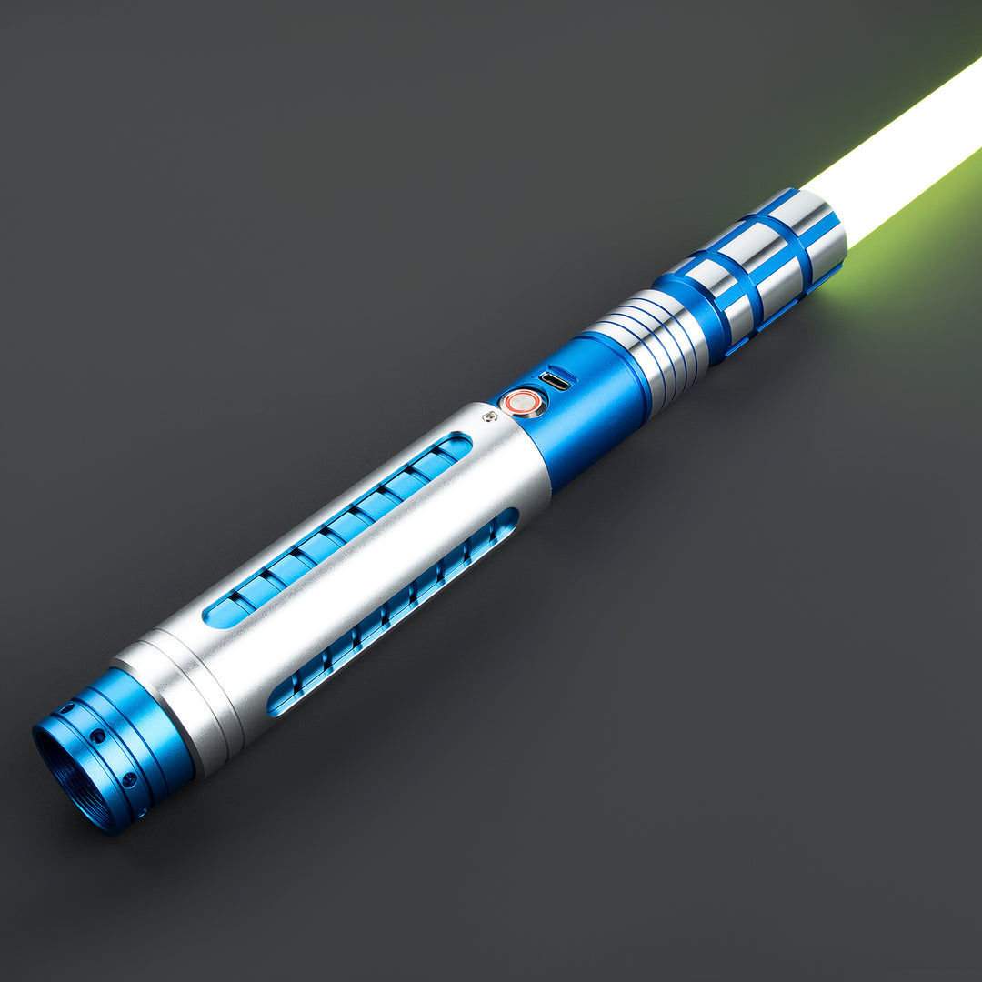 DamienSaber Lightsaber Dual Tone Light Saber Infinite Color Chaging with 34 Sound Fonts Hilt 29CM