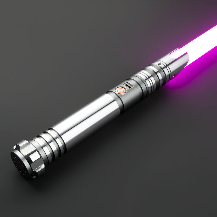 DamienSaber Light Saber Baselit 12 Sound Fonts Double Bladed Combainable Heavy Dueling Combat Lightsabers