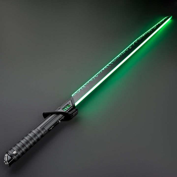 DamienSaber Lightsaber Darksaber Black Sisth Inspired Black Pixel Blade Pogo Core Hilt 32CM