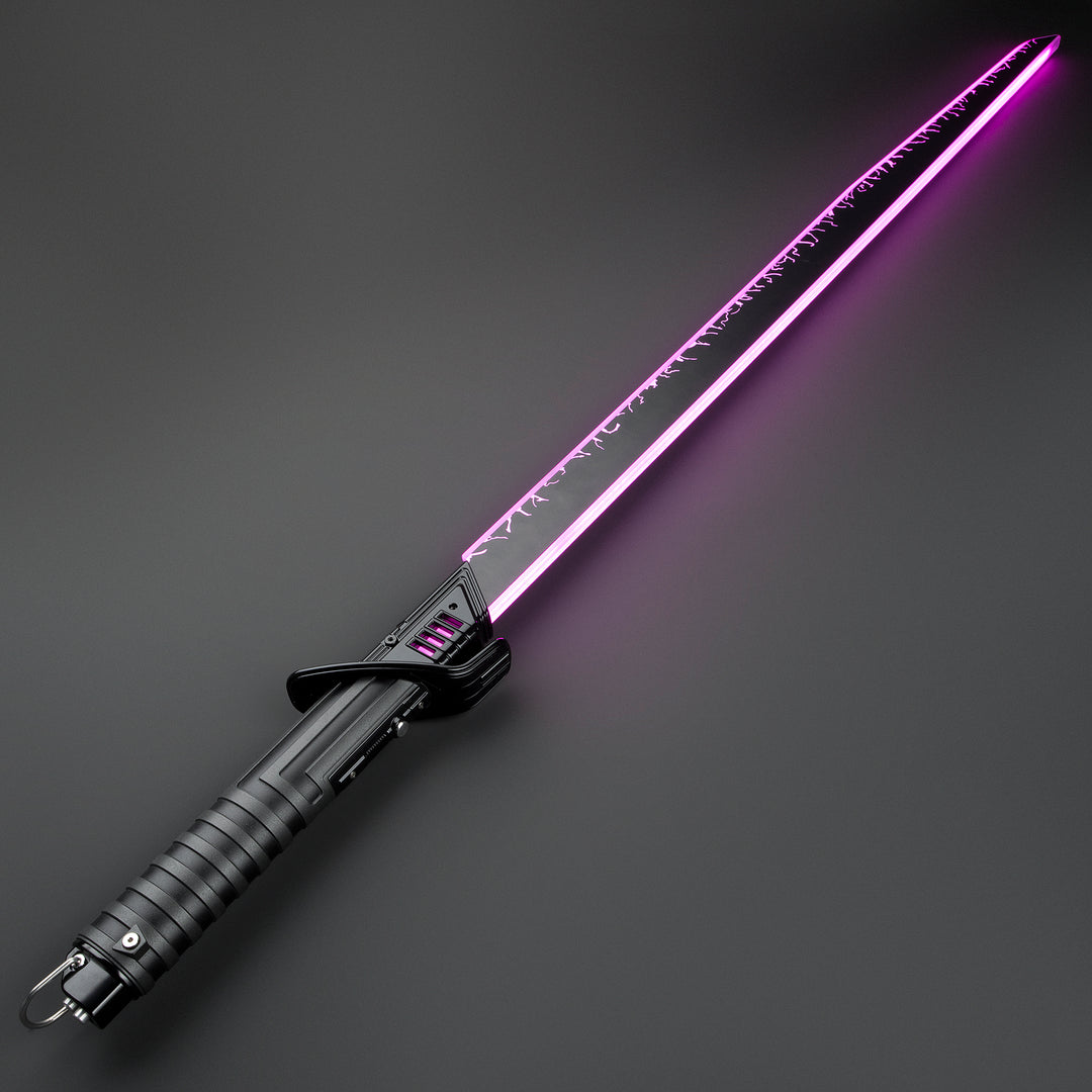 DamienSaber Lightsaber Darksaber Black Sisth Inspired Black Pixel Blade Pogo Core Hilt 32CM