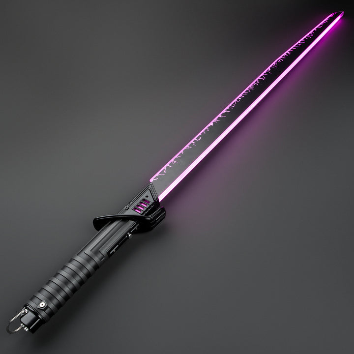 DamienSaber Lightsaber Darksaber Black Sisth Inspired Black Pixel Blade Pogo Core Hilt 32CM