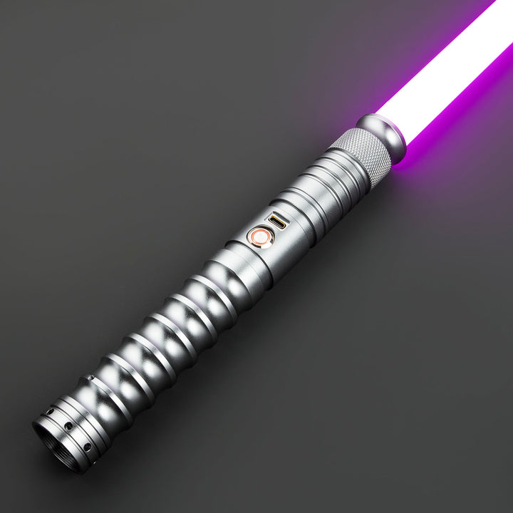 DamienSaber Lightsaber Force Heavy Dueling Combat Light Saber 16 Sound Fonts Hilt 27CM