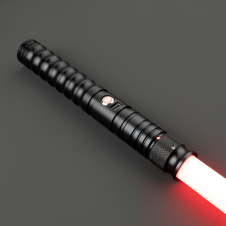 DamienSaber Lightsaber Force Heavy Dueling Combat Light Saber 16 Sound Fonts Hilt 27CM