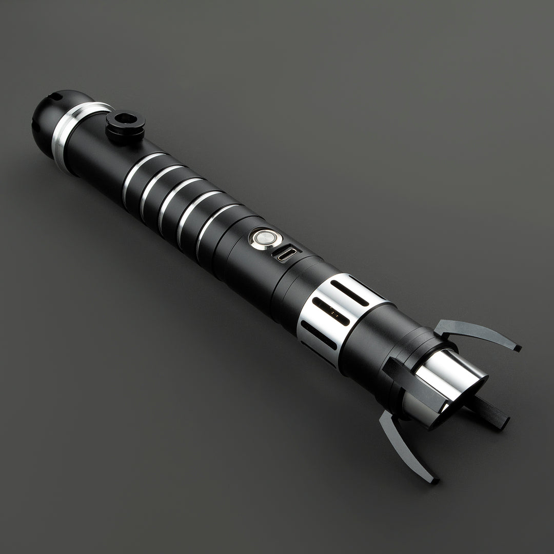 DamienSaber Lightsaber Loki Upgrade Force FX Light Saber Bluetooth Spider Black Hilt 28CM