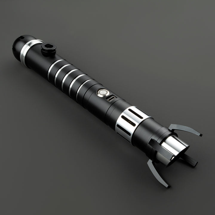 DamienSaber Lightsaber Loki Upgrade Force FX Light Saber Bluetooth Spider Black Hilt 28CM