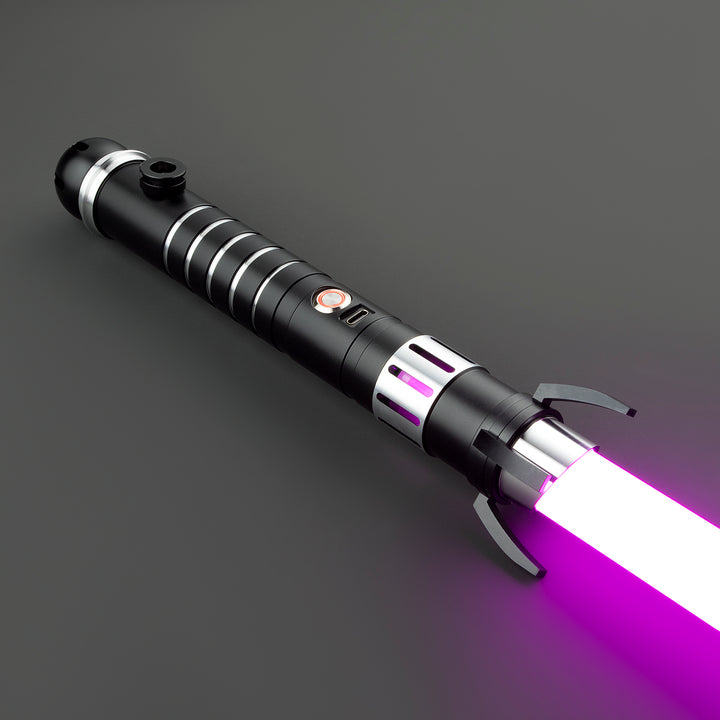 DamienSaber Lightsaber Loki Upgrade Force FX Light Saber Bluetooth Spider Black Hilt 28CM