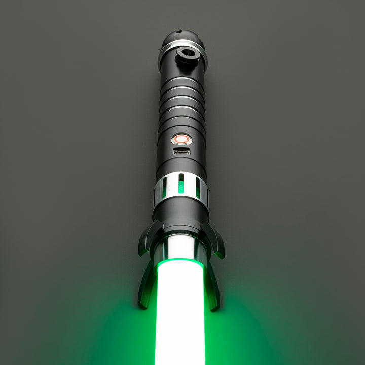 DamienSaber Lightsaber Loki Upgrade Force FX Light Saber Bluetooth Spider Black Hilt 28CM