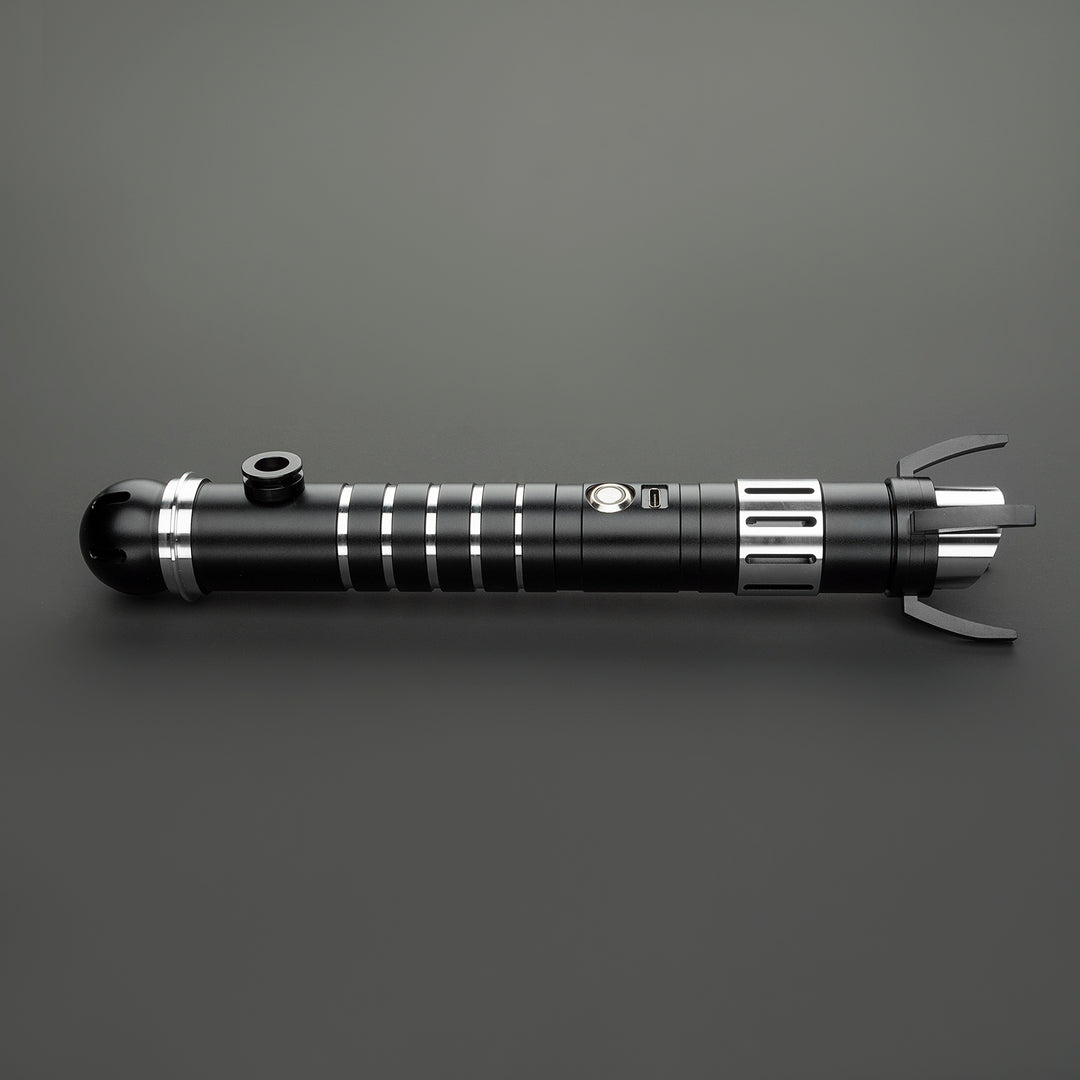DamienSaber Lightsaber Loki Upgrade Force FX Light Saber Bluetooth Spider Black Hilt 28CM