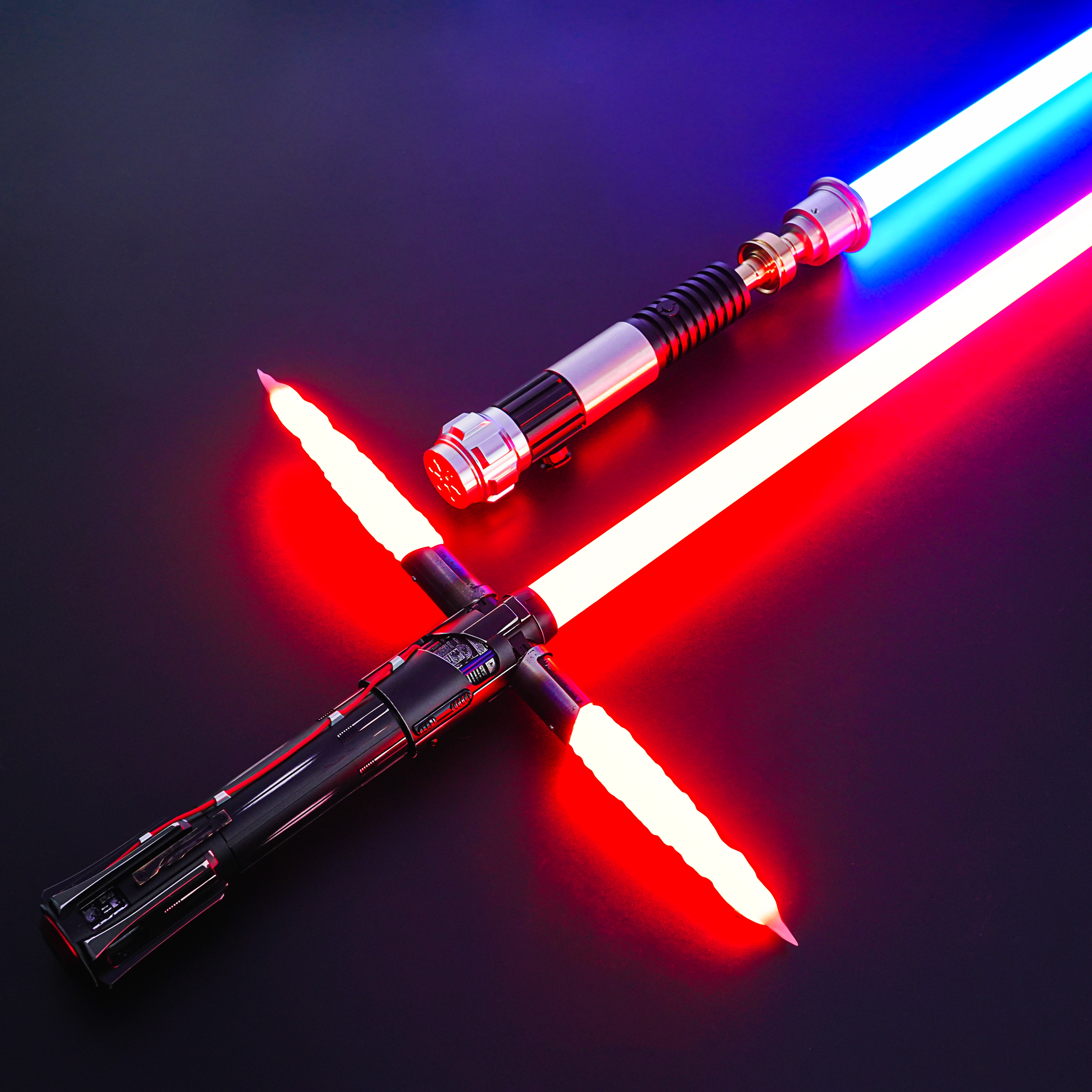 DamienSaber Lightsaber Crossguard KR Ren Light Saber Red KR Black Seri