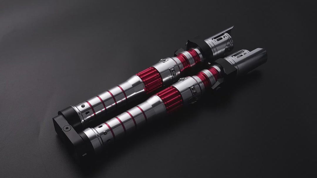 DamienSaber Lightsaber DR Red Double Bladed Light Saber Two Hilts Two Blades Hilt 71.5CM