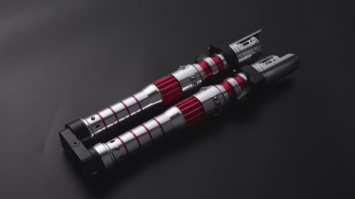DamienSaber Lightsaber DR Red Double Bladed Light Saber Two Hilts Two Blades Hilt 71.5CM
