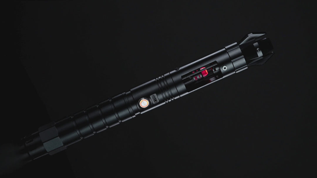 DamienSaber Lightsaber Starkiller V1 Light Saber SK1 Crystal Black Hilt 32CM