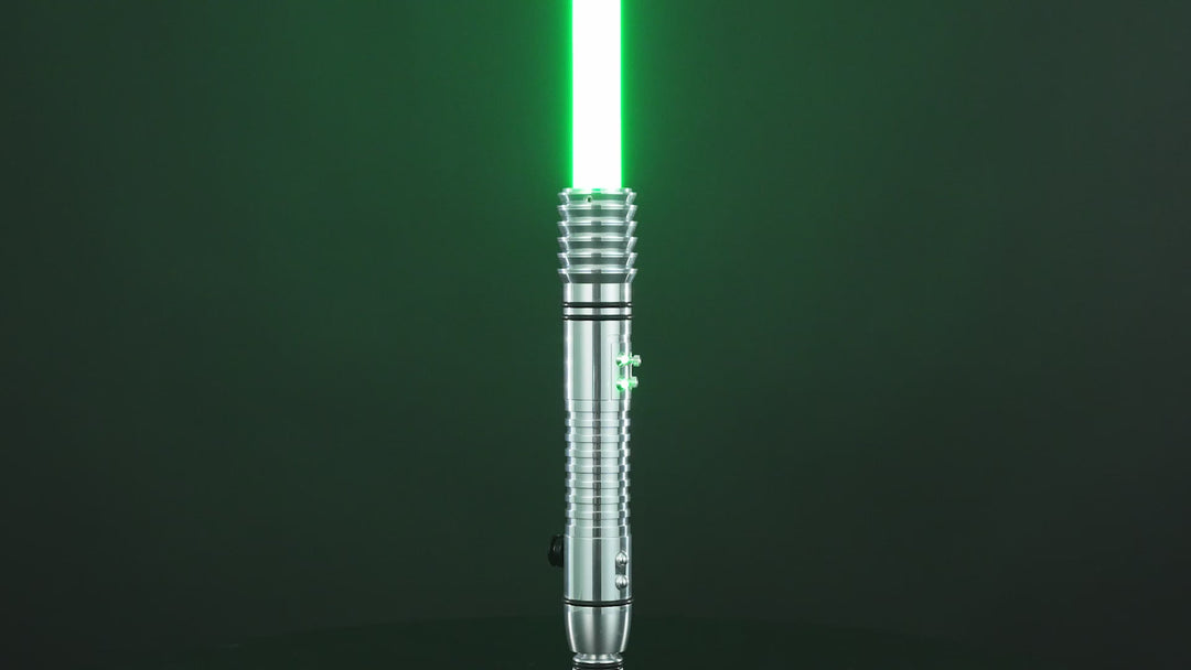 DamienSaber Lightsaber Kit Fisto Light Saber Proffie2.2 Green Bladed Pogo Core Short Metal Hilt 26.8CM