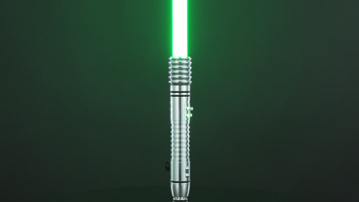DamienSaber Lightsaber Kit Fisto Light Saber Proffie2.2 Green Bladed Pogo Core Short Metal Hilt 26.8CM
