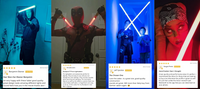DamienSaber Lightsaber Crossguard Three Blades Light Saber Xenopixel V3 Main Hilt 36.5CM