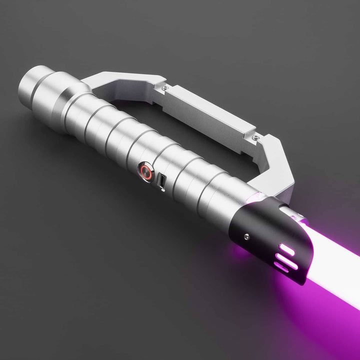 DamienSaber Lightsaber Flare Light Saber Bluetooth Supporting Realistic Meta Sliver Hilt 25.5CM